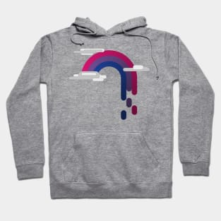 Bisexual Pride Flag Minimalist Drip Rainbow Design Hoodie